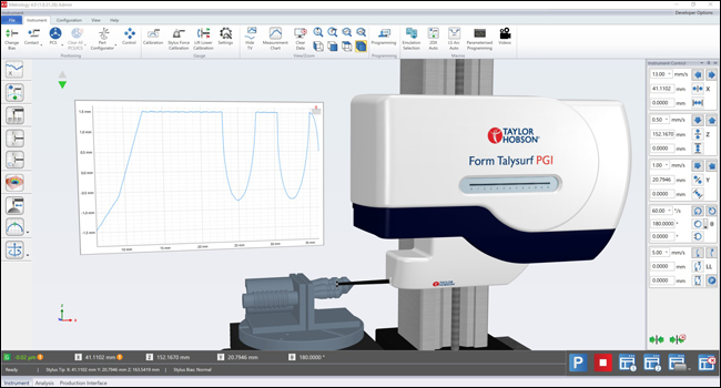Form Talysurf PGI NOVUS - Metrology 4.0 用户界面